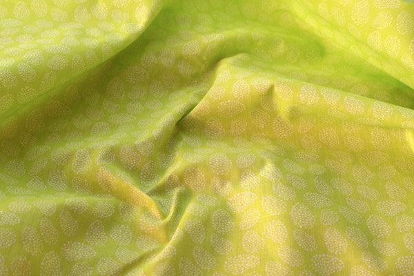 Lime floral cotton print
