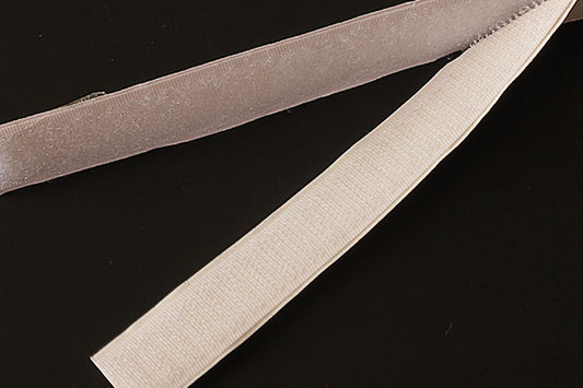 20mm (3/4 inch) hook & loop tape, stick and sew, white