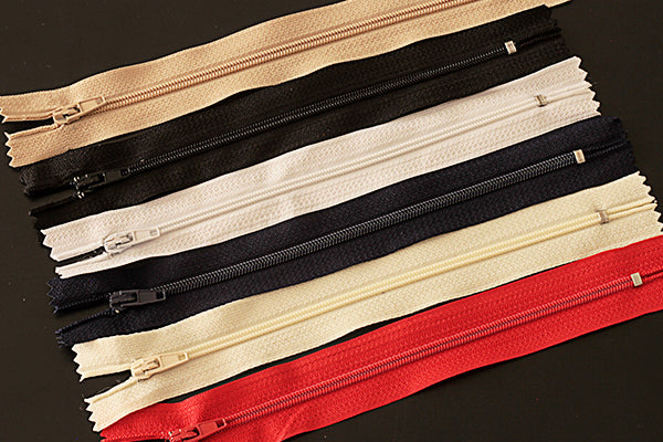 Nylon dress zips, 178mm (7 inch) - 558mm (22 inch)