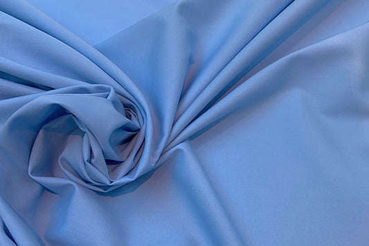 100% Cotton poplin plain dyed fabric pale blue