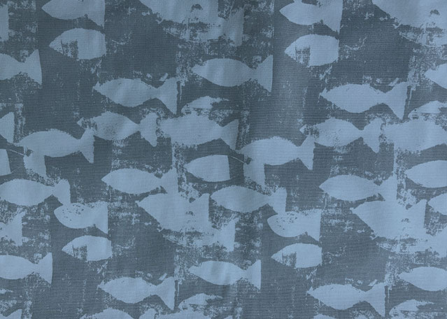 Prestigious Textiles 100% upholstery cotton taupe fish