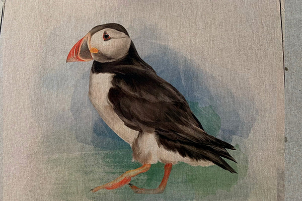 Fabric panel - Puffin