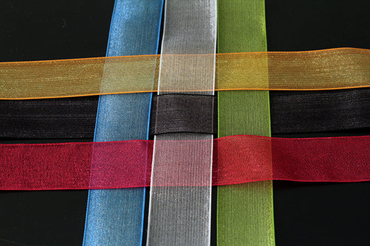 Sheer ribbon with satin edges