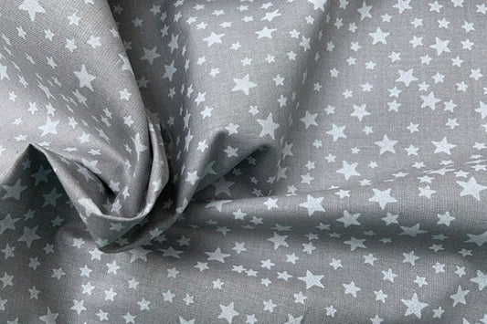Silver star 100% cotton print