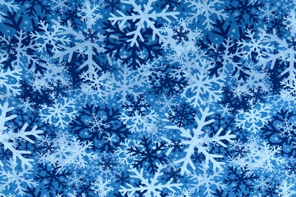 Blue snowflake 100% cotton print