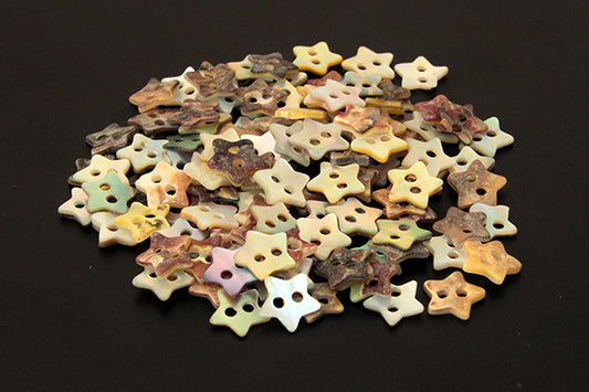 Star shaped mother of pearl buttons