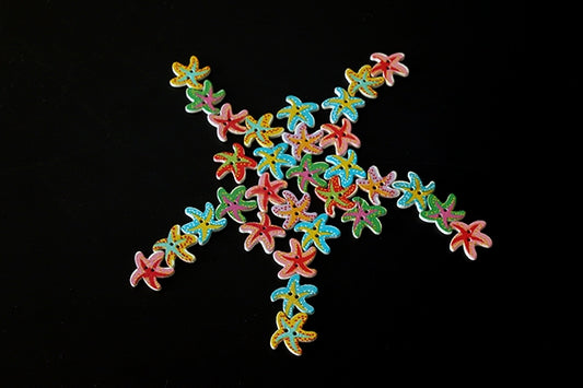 Wooden starfish buttons
