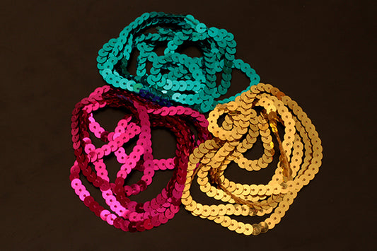 Strung sequin in various colours