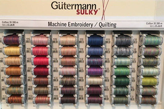 Gutermann Sulky Variegated Cotton Machine Embroidery Thread