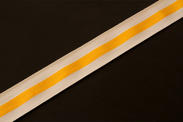 30mm (1.25 inches) nylon tape with yellow stripe