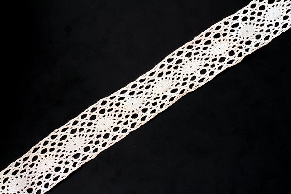Pink, White & Lemon cotton daisy lace