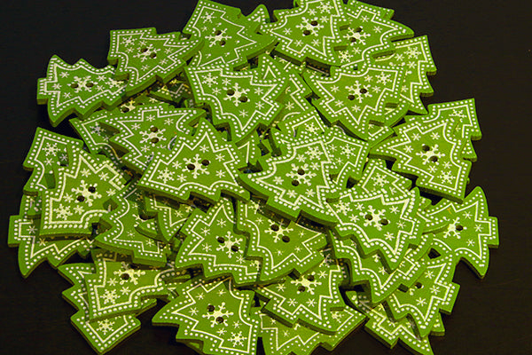 Christmas tree buttons